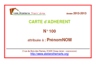 Carte d'adhrent